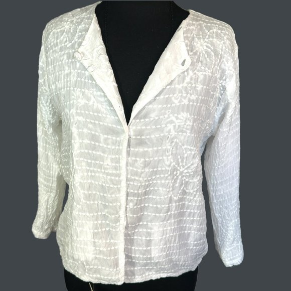 ABFAB! Johnny Was Valerie Jacket (Reversible) In White (SZ XS) (NWT) - Picture 7 of 12